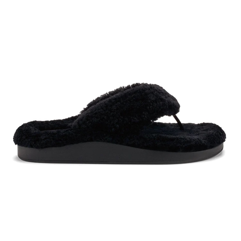 NWT OluKai Black Women's Slipper Sandals - Picture 2 of 7